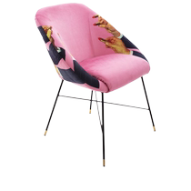 Seletti lipstick printed padded chair FARFETCH
