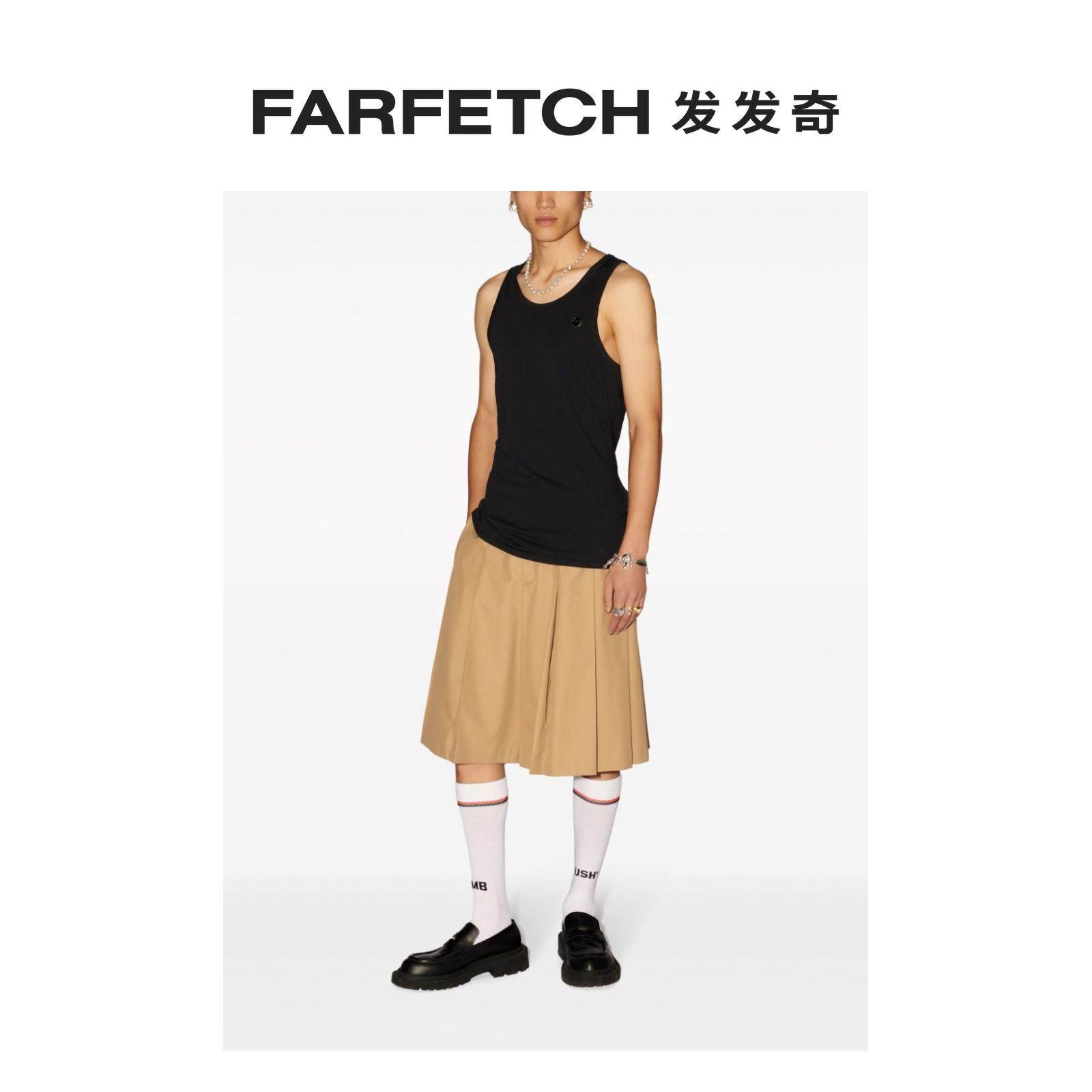 Ambush men logo applique with flower tank vest FARFETCH Fat Chic-Taobao