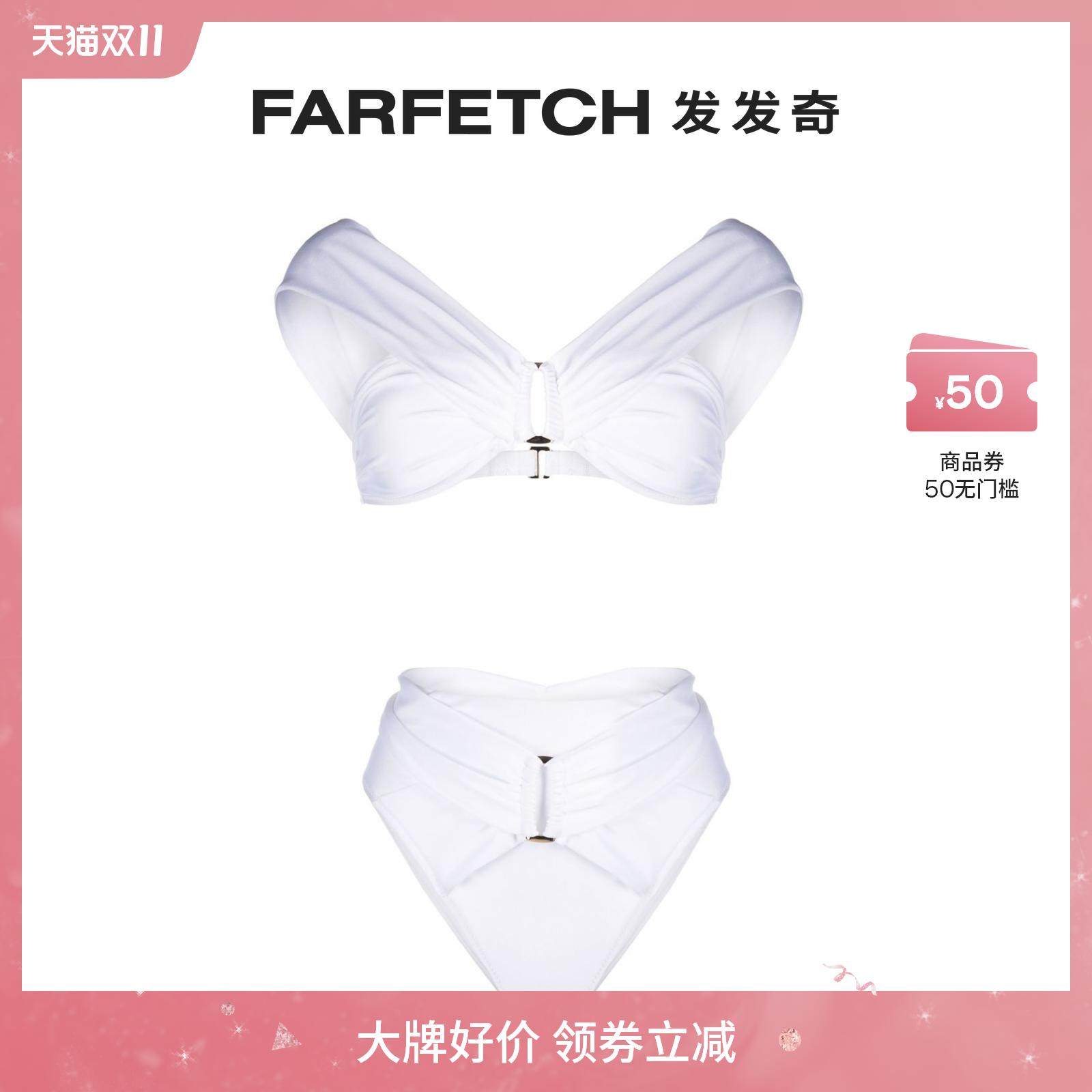 Noire Swimwear Ladies Shrink Details High Waist Bikini FARFETCH Hair Chic-Taobao