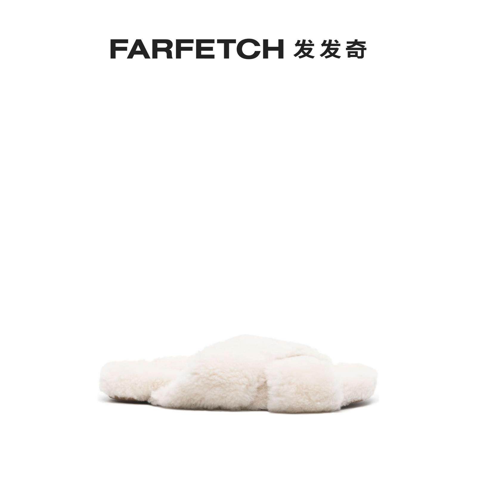 Ms. Yves Salomon's fur integrated cross with slippers FARFETCH Fat Chic-Taobao