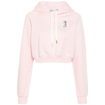 Casablanca Womens Label Cropped Hoodie FARFETCH