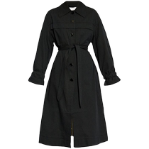 Ganni womens single-breasted trench coat FARFETCH