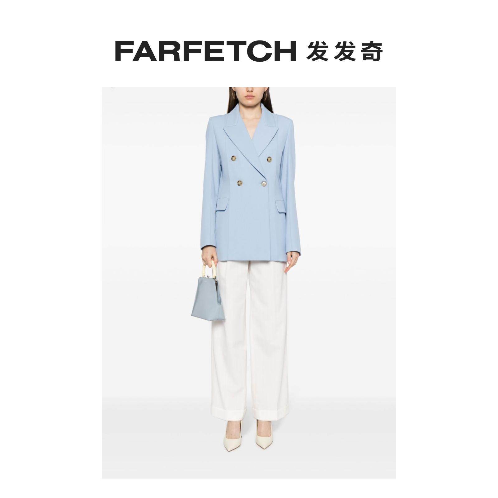 Casablanca men's high waist wool straight barrel long pants FARFETCH Fat Chic-Taobao