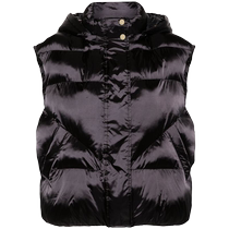 Patrizia Pepe Womens Hooded Satin Vest FARFETCH