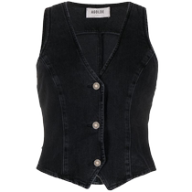 Agolde Ladys Heller Buttoned Denim Western Vest FARFETCH