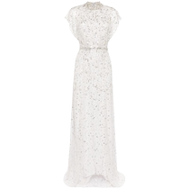Final Sale]Jenny Packham Womens Crystal Drop Dress FARFETCH