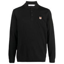 Final Sale]Maison Kitsune男士Fox 贴花长袖polo衫FARFETCH发发