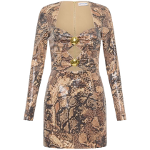 Rebecca Vallance Womens Bellis snakeskin mini dress FARFETCH