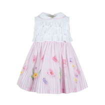 Lapin House childrens floral print striped dress FARFETCH