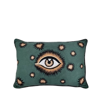 Les-Ottomans unisex eye embroidered pillow FARFETCH