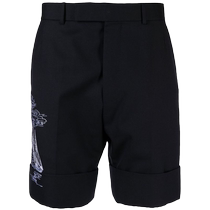 Final Sale] Thom Browne Mens Embroidered Suit Shorts FARFETCH