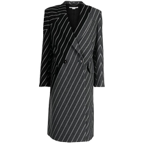 Stella Mccartney Womens Stella McCartney multi-striped double-breasted coat is amazing