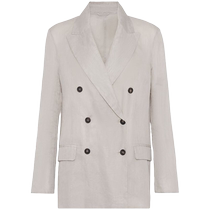 Brunello Cucinelli Womens Double Breasted Cotton Blazer FARFETCH