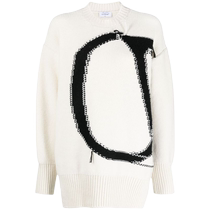 Off-White Womens Ow Maxi logo intarsia sweater FARFETCH