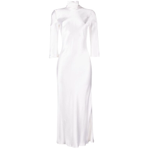Galvan Womens St Germain Satin Effect Dress FARFETCH