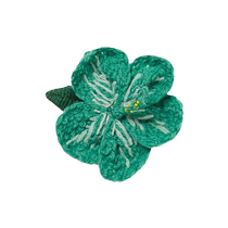 Alanui Womens Hibiscus Embroidered Brooch FARFETCH