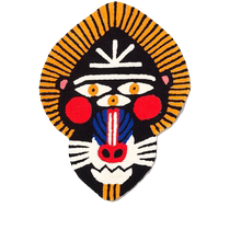 Qeeboo Unisex Oggian Drillo Animal Rug (94cm x 66cm)