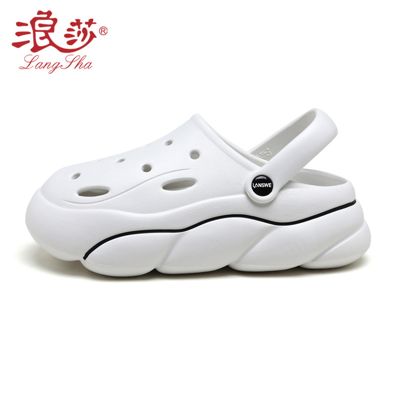 Wangsha cave shoes women in summer wear anti-slip thick soles leisure fad soft soles comfortable beach bag tow
