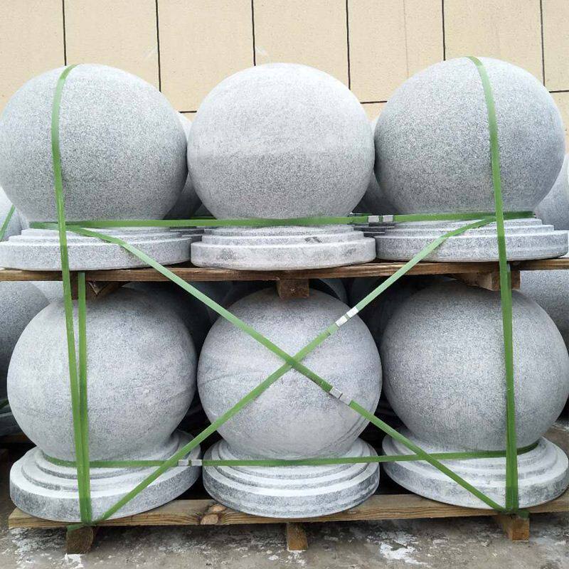 Chocoaster Stone Ball Resistance Car Parking Lot Stone Piers Community Segregated Round Ball Crash-proof Stone Stone Carved Stone Base Square