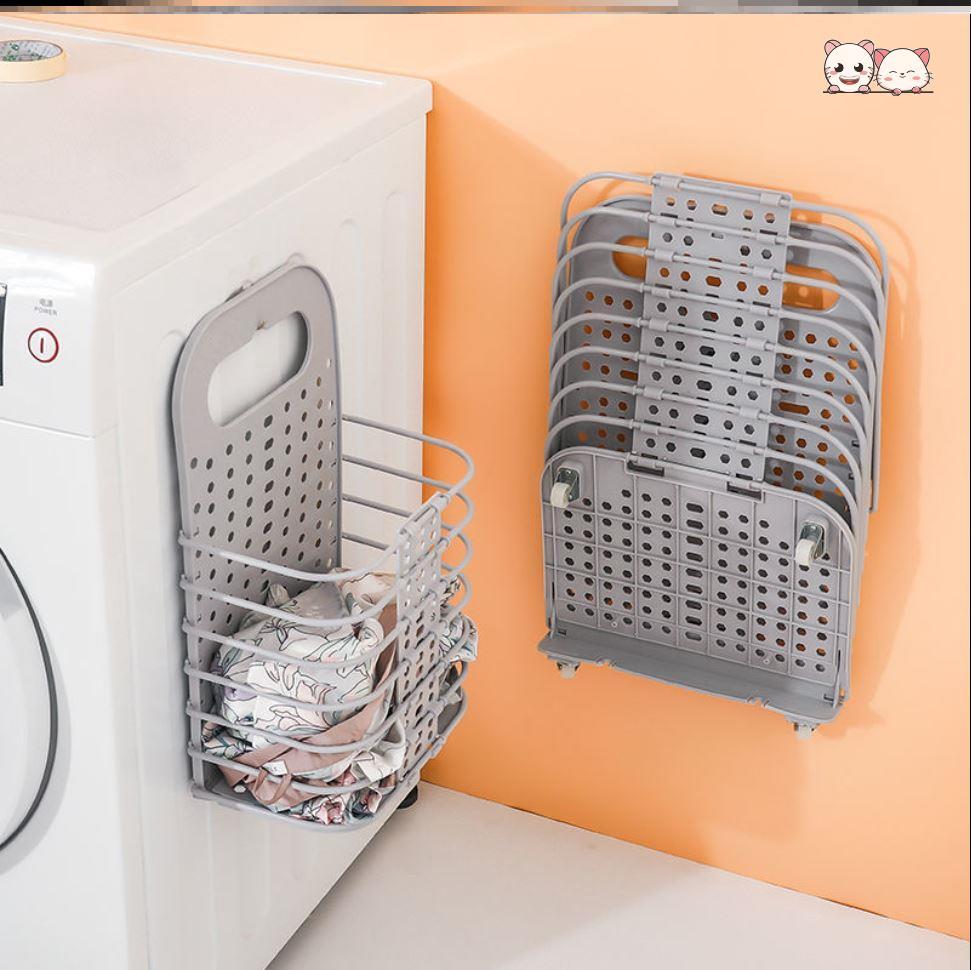 Flushing Cool House Shelve Clothes clothes Bathroom Theorist Dirty Themakeup Room Bath containing basket wall-mounted folding