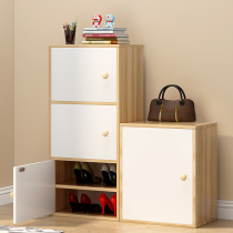 Home door large capacity storage shoe cabinet Simple modern multi-layer foyer locker Simple balcony locker