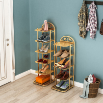 Modern simple light luxury household door shoe rack Bathroom door multi-layer storage rack Simple Wrought iron metal slipper rack