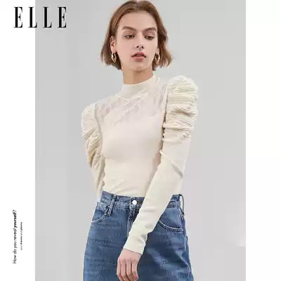 ELLE (Baroque court style) new trend Princess wind bubble sleeve hollow hollow slim bottom cardigan women