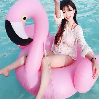 Bể bơi trẻ em dài lớn thiết bị mẹ và con gái kích thước gia đình ngồi vàng hồng lớn vòng bơi điều chỉnh dài 2018 - Cao su nổi