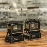 Черный однотонный жук, новинка 2025 года, настольная печь, уличная портативная ретро-лампа, масляная плита, атмосфера для кемпинга, керосиновая лампа