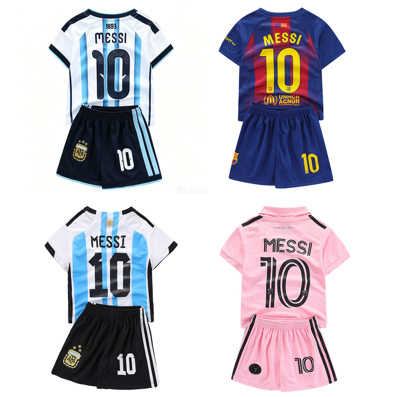 2026 Argentina Messi No. 10 Jersey Kidsren's Barcelona Miami Boys and Girls Football Uniform Messi Jersey 2026 Argentina Messi No. 10 Jersey Kidsren's Barcelona Miami Boys and Girls Football Uniform Messi Jersey
