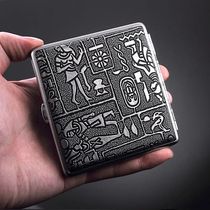 Medium special cigarette box creative 6 5 ultra-thin metal portable cigarette jacket mens 20-pack personalized anti-pressure