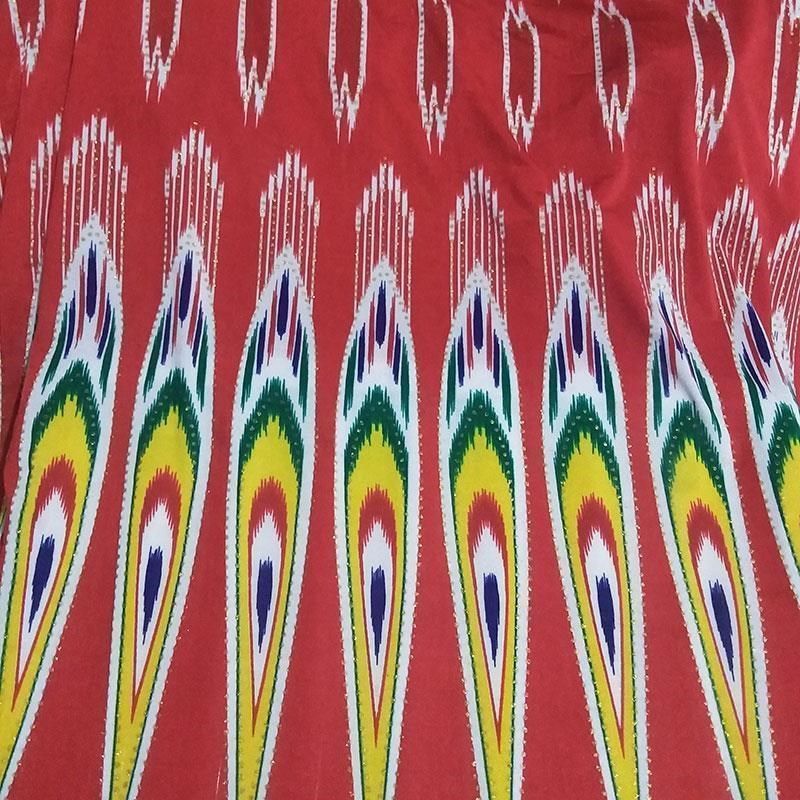 Adelais Xinjiang fabric silk ice silk fabric dance costumes peacock dance daily dress with elastic drill