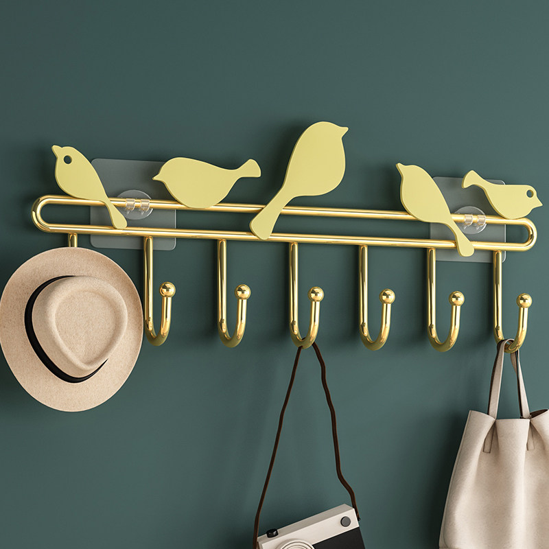 Post-door rear hook powerful adhesive door free of punching on wall hanging wall Sticky Hook Wall Hanging Rack Clothes Shelf