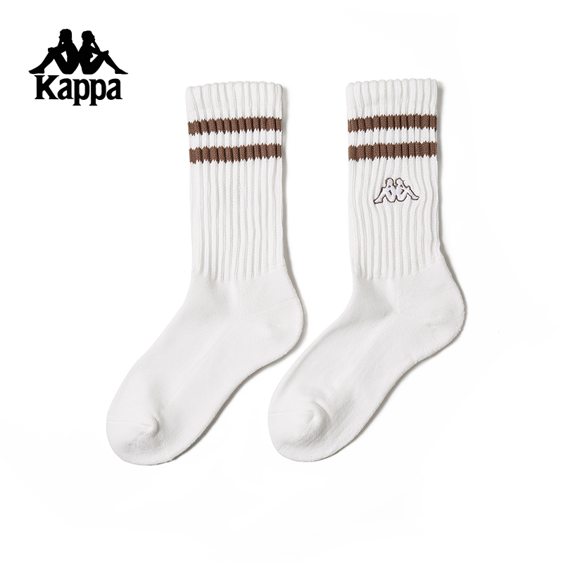 Kappa Retro Striped Socks Sports High-Waisted Socks Running Long Socks Breathable Cotton Socks for Women
