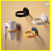 Toothbrush hair dryer integrated shelf hanging fashion seamless black fixed daily towel rack multifunctional set