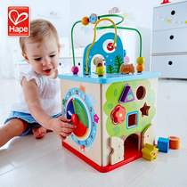 German Hape Fun Game Box Large Beaded Jewelry Large Six-sided Treasure Box Childrens Educational Toy