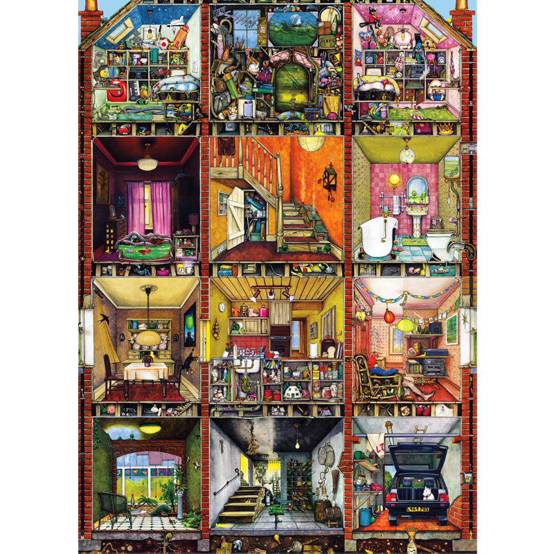 Creative Building Loft Wood 1000 Pieces Adults 5000 Pieces Puzzle Children Puzzle Toys for Girls Day Gift Custom