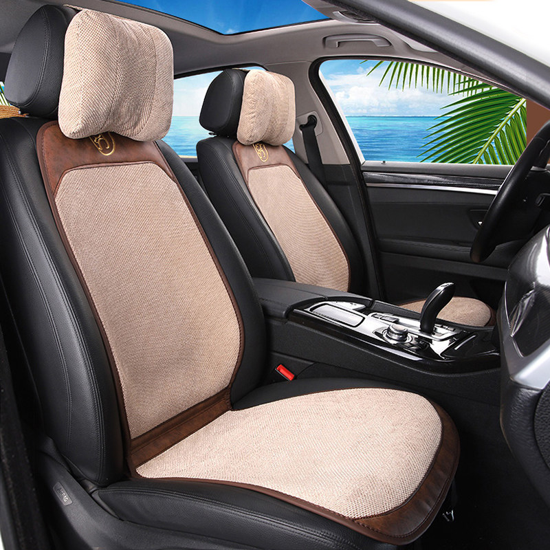 Xiaoman waist air layer car seat cushion summer cool cushion breathable saddle cushion four seasons universal linen? Chair cushion half pack