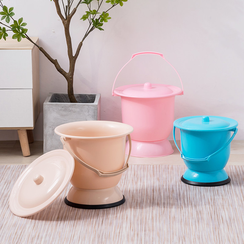 Spittoon pregnant woman Children's urine barrel Bedpan Thickened with lid Hand bedroom Home Adult Night Lady Urination Pot