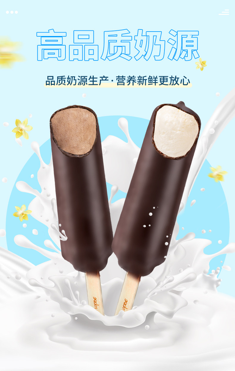 俄罗斯进口 Svitlogorie 网红脆皮巧克力冰激凌 80gx12支 图3
