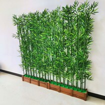   Flower green plant in the living room Large hot pot shop decoration bamboo simulation flower ball Nordic screen partition outdoor meal