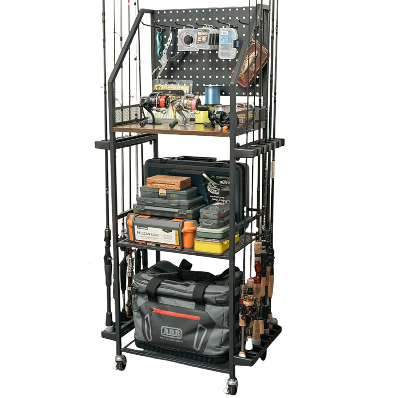 Amazon Multifunctional Fishing Rod Storage Rack Multi-Layer Storage Rack Tool Tackle Box Reel Storage Fishing Cart Amazon Multifunctional Fishing Rod Storage Rack Multi-Layer Storage Rack Tool Tackle Box Reel Storage Fishing Cart