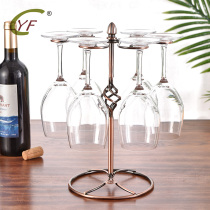 Wine glass rack upside down goblet rack Home dining table wine cabinet ornaments European creative wine rack hanging six cup rack