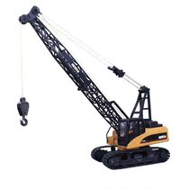 Children remote control electric tower hanging toy alloy engineering car model charging lifting crane hanger tower orange