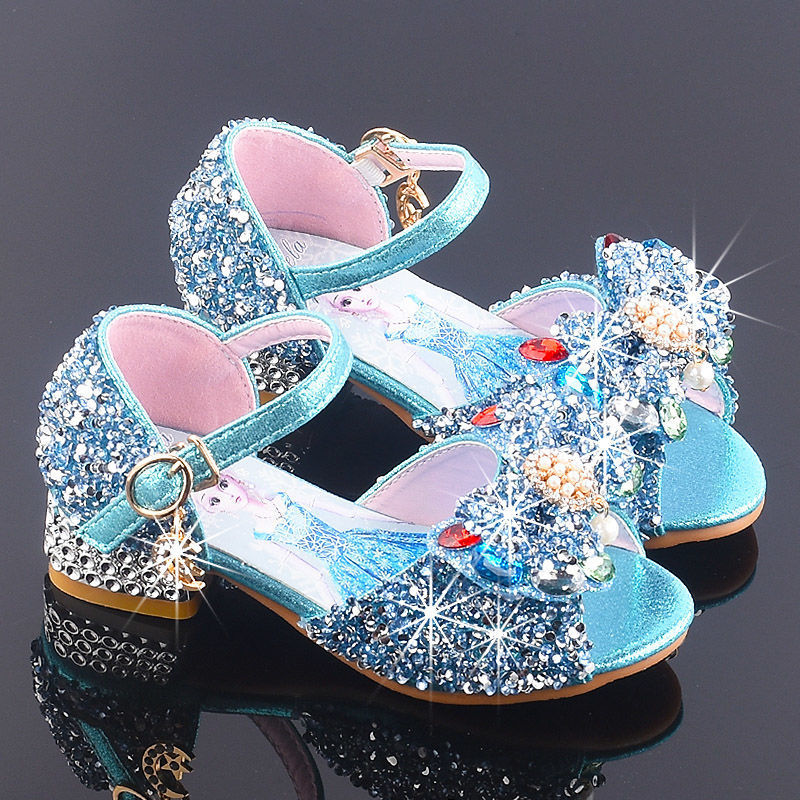 Bala Baboon Girls' Elsa Princess Sandals 2026 New Summer Style for Older Children, Stylish Girls' High-Heeled Crystal Shoes Bala Baboon Girls' Elsa Princess Sandals 2026 New Summer Style for Older Children, Stylish Girls' High-Heeled Crystal Shoes