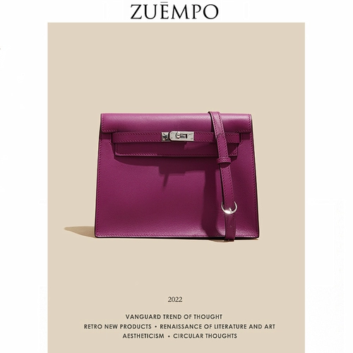 Танцующий сиреневый кожаный рюкзак, барсетка, сумка на одно плечо, сумка для телефона, изысканный стиль, из натуральной кожи, популярно в интернете