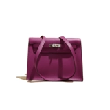 Танцующий сиреневый кожаный рюкзак, барсетка, сумка на одно плечо, сумка для телефона, изысканный стиль, из натуральной кожи, популярно в интернете