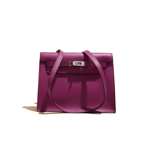 Танцующий сиреневый кожаный рюкзак, барсетка, сумка на одно плечо, сумка для телефона, изысканный стиль, из натуральной кожи, популярно в интернете