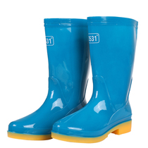 3531 mid-tube rain boots for women 1619 labor protection mid-top rain boots waterproof shoes low-top non-slip wear-resistant PVC sole rubber shoes