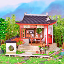 DIY Lodge China Wind Patio Book House Handmade House Model No Invisible Book Fasting of the Scene House Splicing